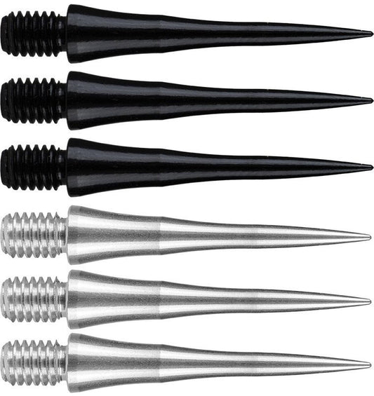 BullsNL Aviation Conversion Points / Schraubbare Spitzen in Schwarz und Silber (3 Stk.)