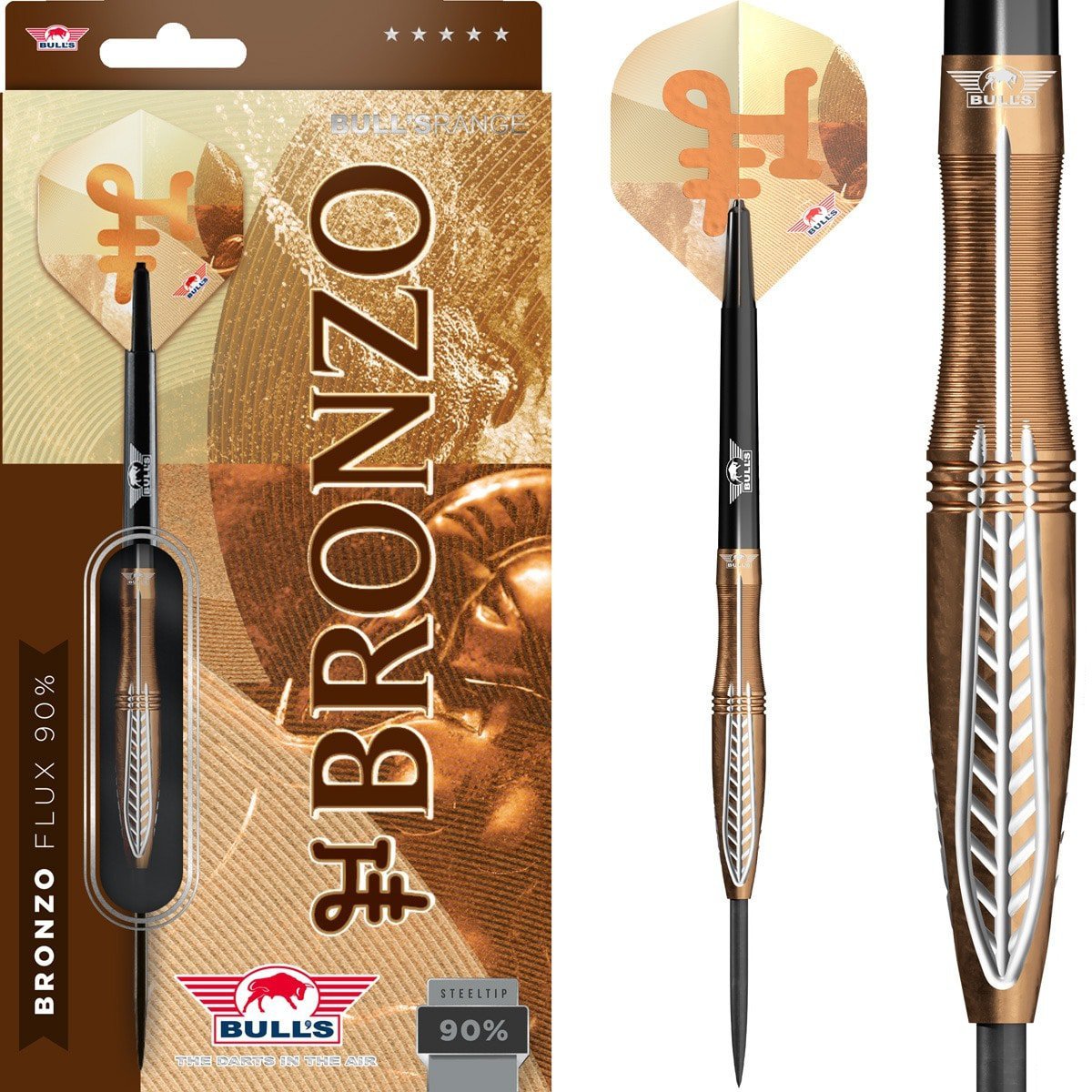 BullsNL Steel-Dart Bronzo Flux 90% Tungsten in 23g, 24g, 25g