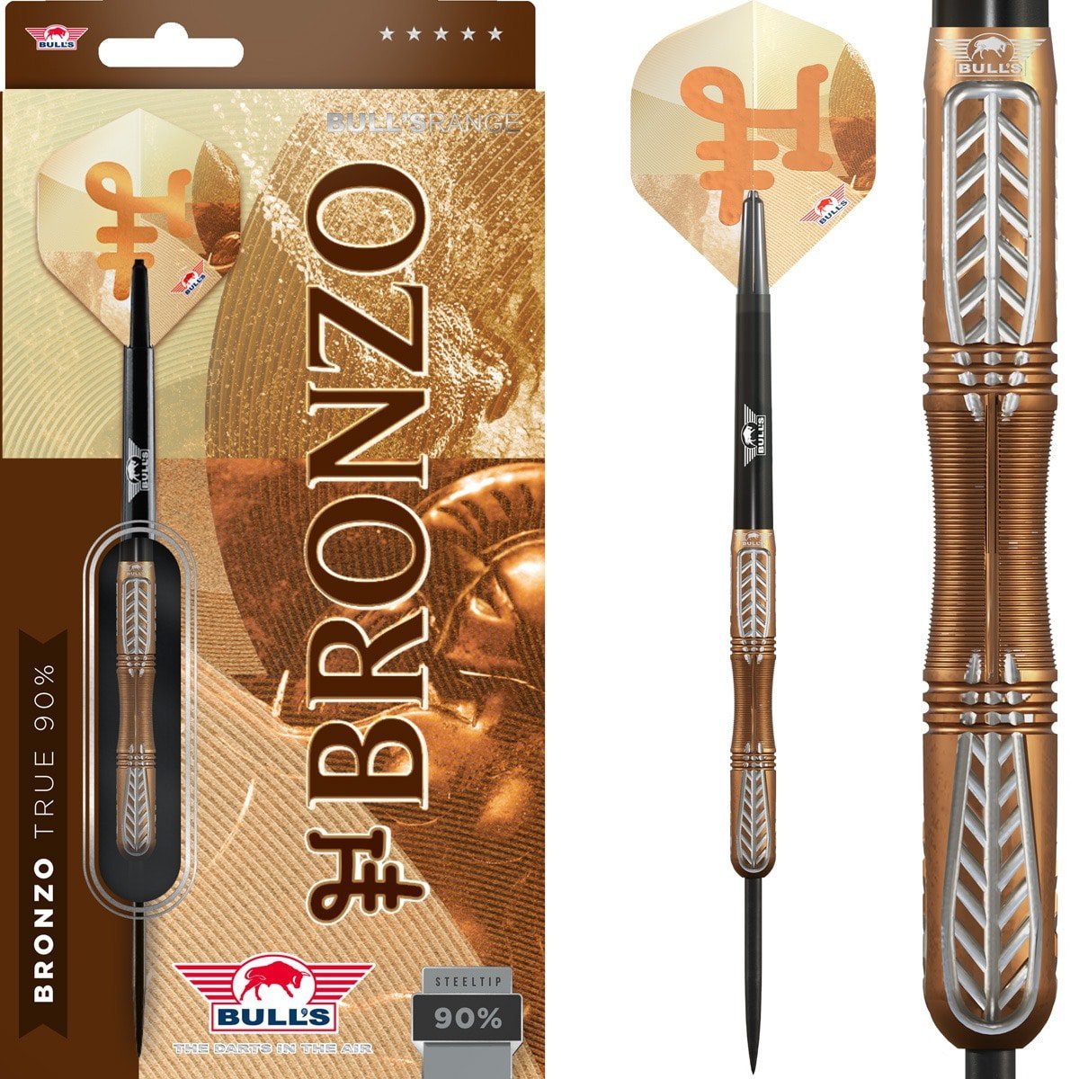 BullsNL Steel-Dart Bronzo True 90% Tungsten in 23g, 25g