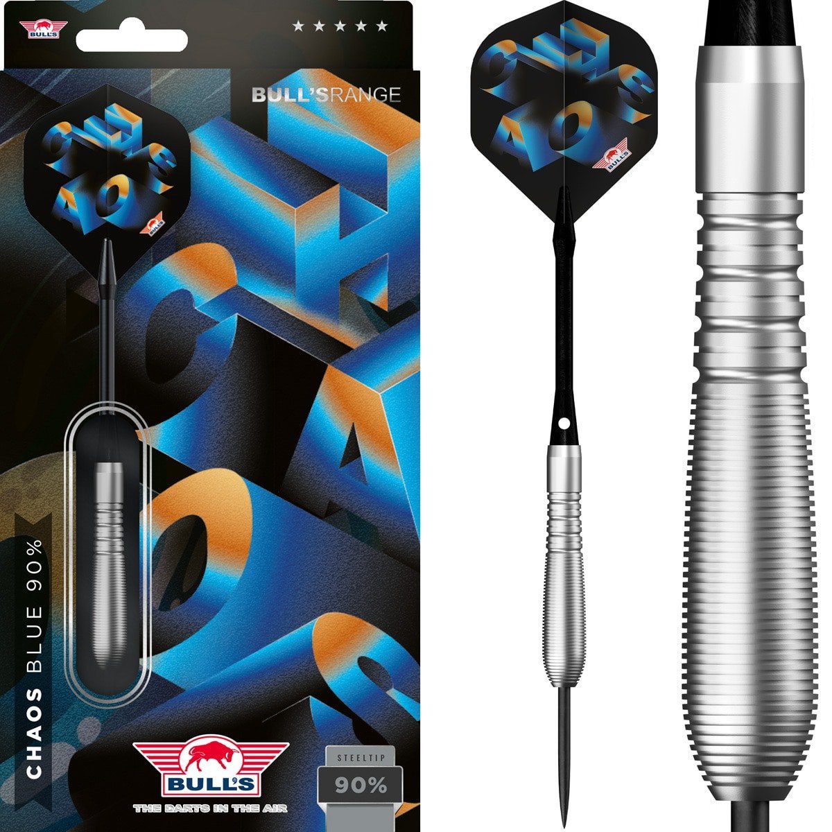 BullsNL Steel-Dart Chaos 90% Tungsten Blue 21g, 23g, 25g