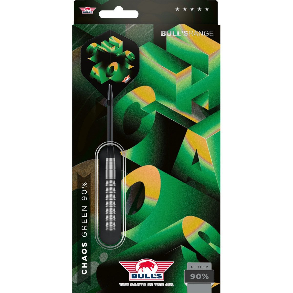 BullsNL Steel-Dart Chaos 90% Tungsten Green 20g, 22g, 24g