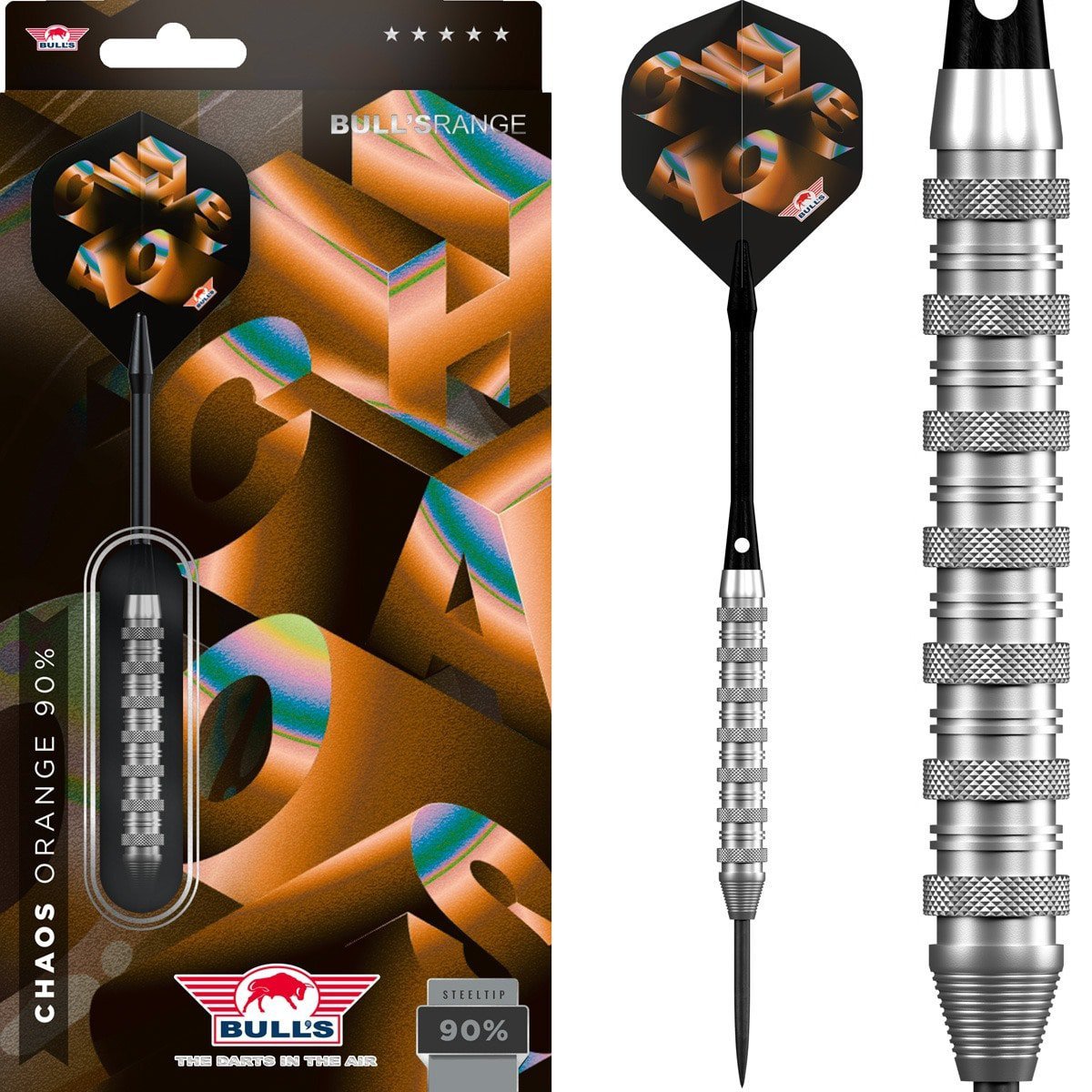 BullsNL Steel-Dart Chaos 90% Tungsten Orange 21g, 23g, 25g