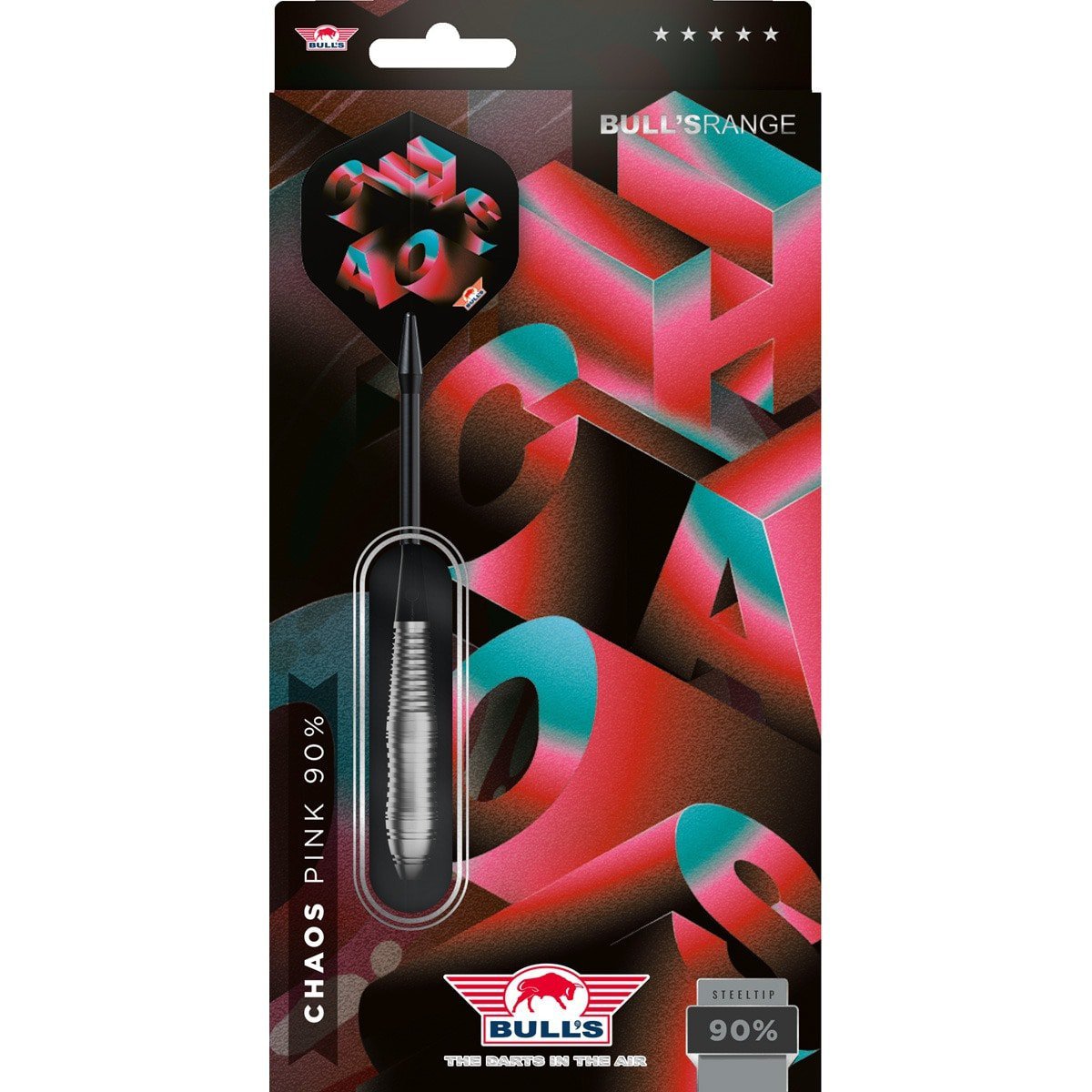 BullsNL Steel-Dart Chaos 90% Tungsten Pink 22g, 24g, 26g