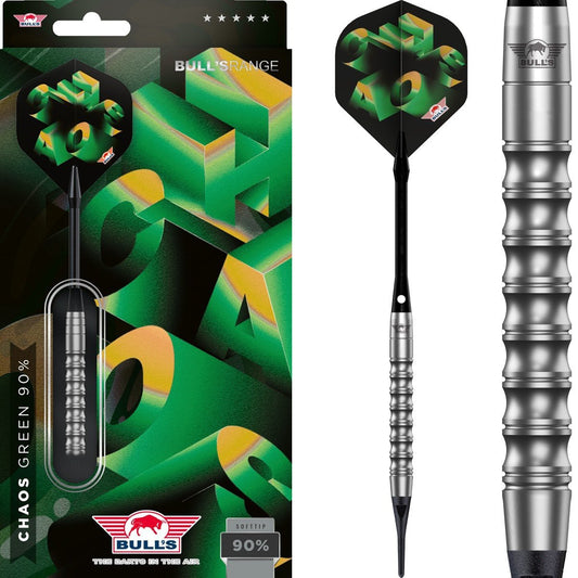 BullsNL Soft-Dart Chaos 90% Tungsten Green in 21g