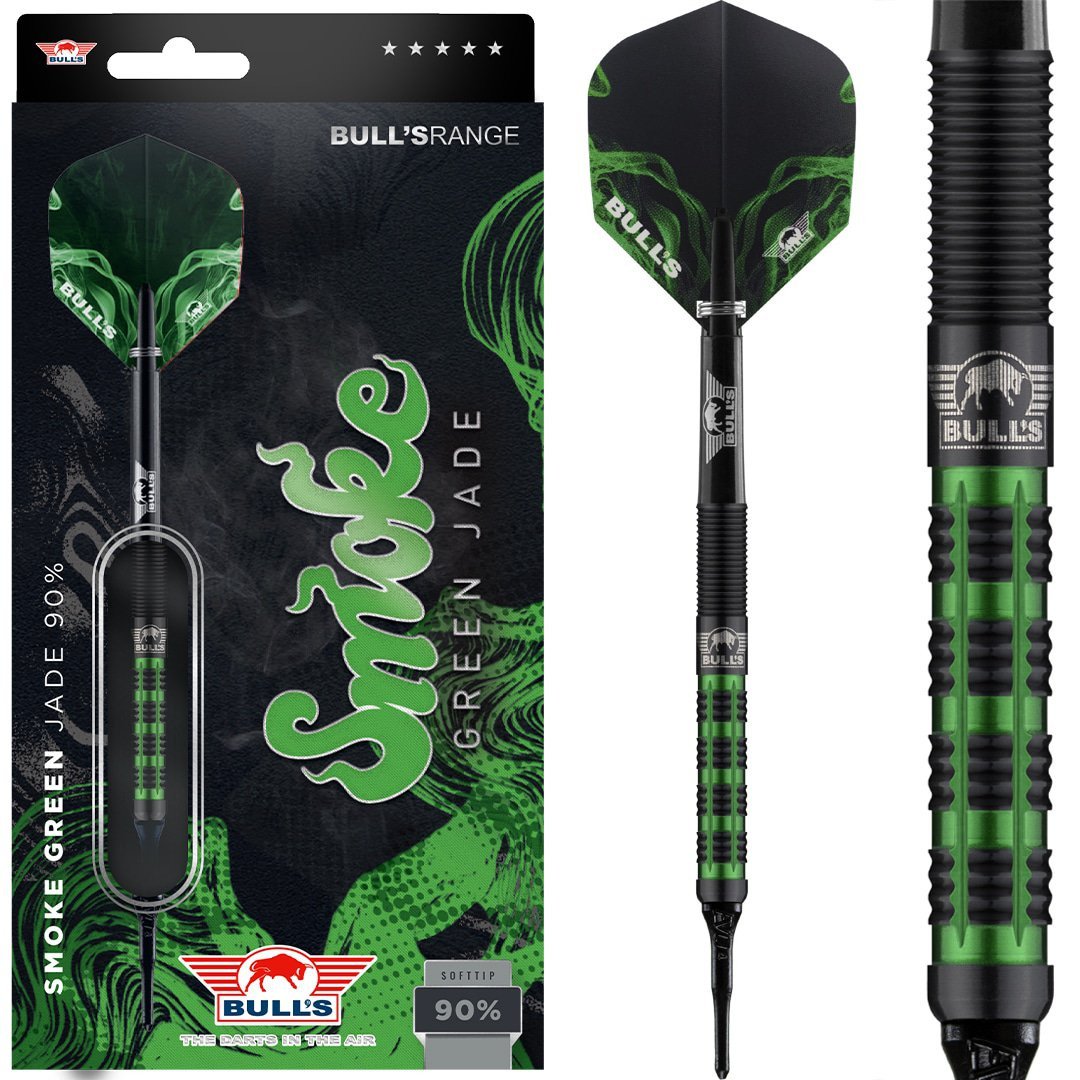 BullsNL Soft-Dart Smoke Green Jade 90% Tungsten in 18g