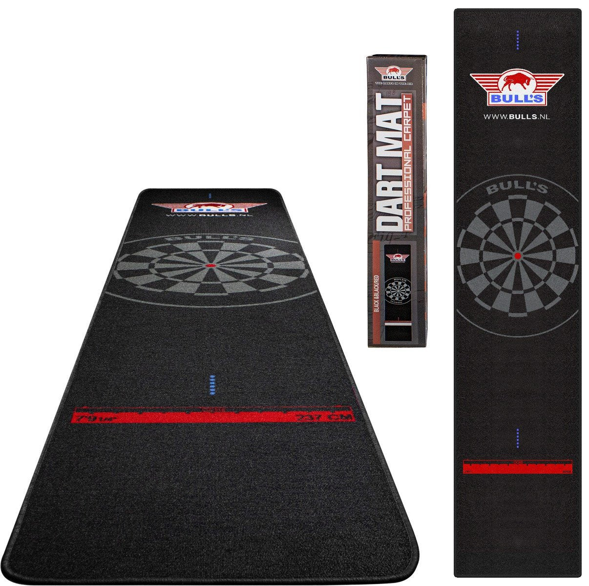 BullsNL Carpet/Dartmatte Black Black 300x65