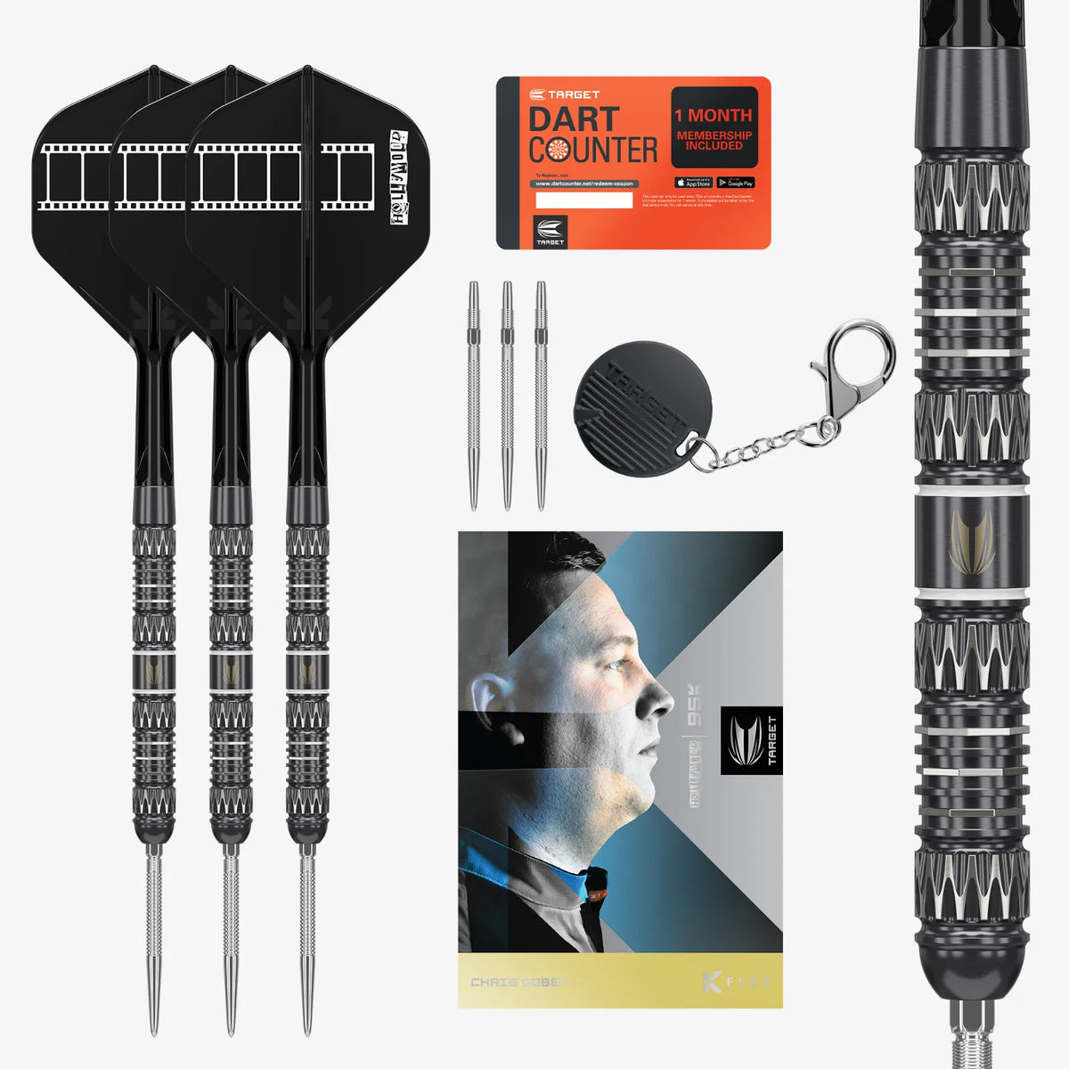 Target Steel-Dart Chris Dobey 95K (95% Tungsten) in 22g, 23g, 24g
