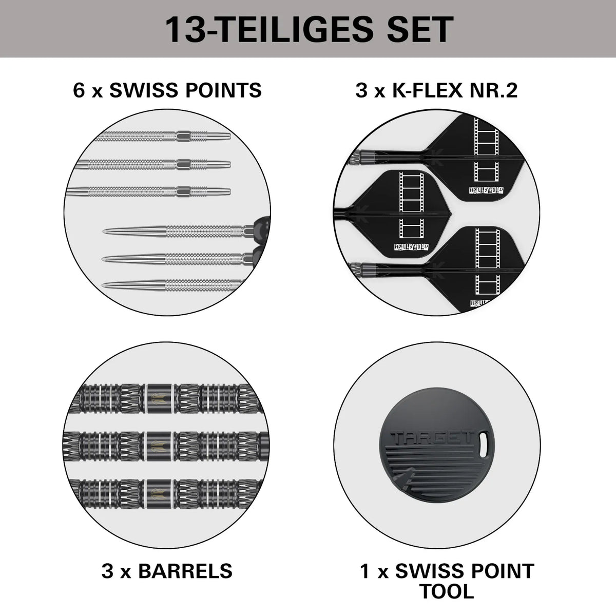 Target Steel-Dart Chris Dobey 95K (95% Tungsten) in 22g, 23g, 24g