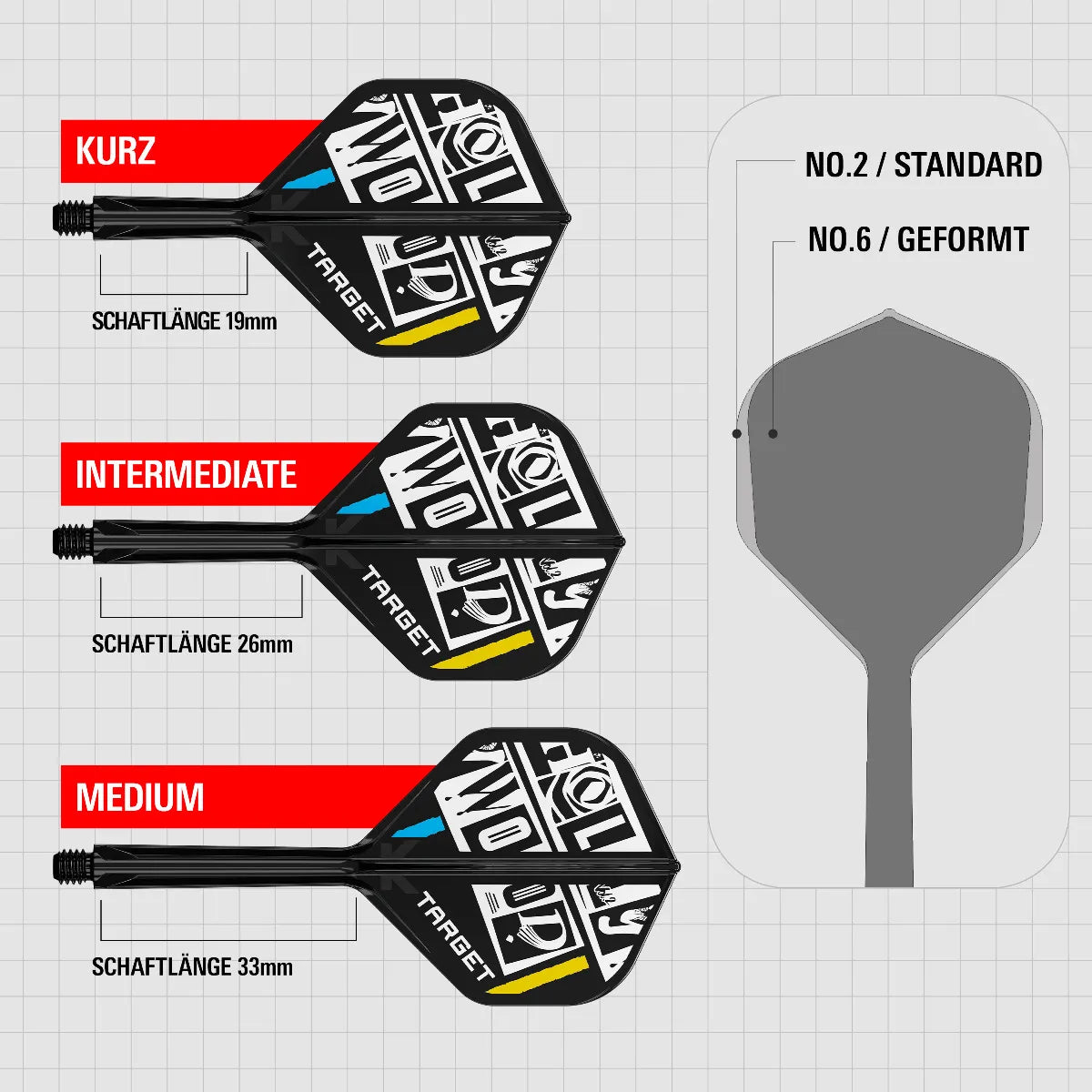 Target K-Flex Flight/Shaft-System Chris Dobey No2 Short, Intermediate, Medium