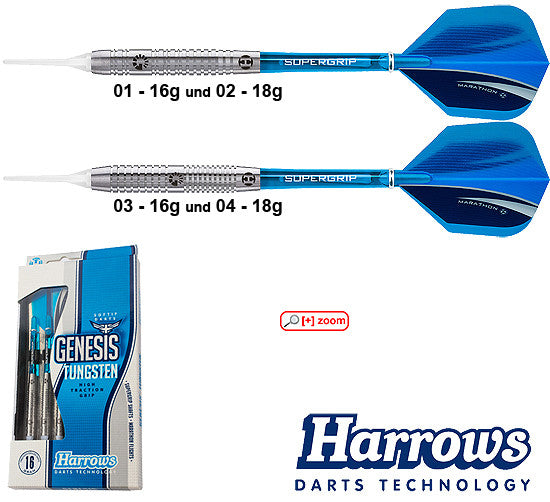 HARROWS Soft-Dart Genesis Tungsten in 16g und 18g