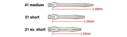 Harrows Shaft Aluminium Silver Medium 46mm