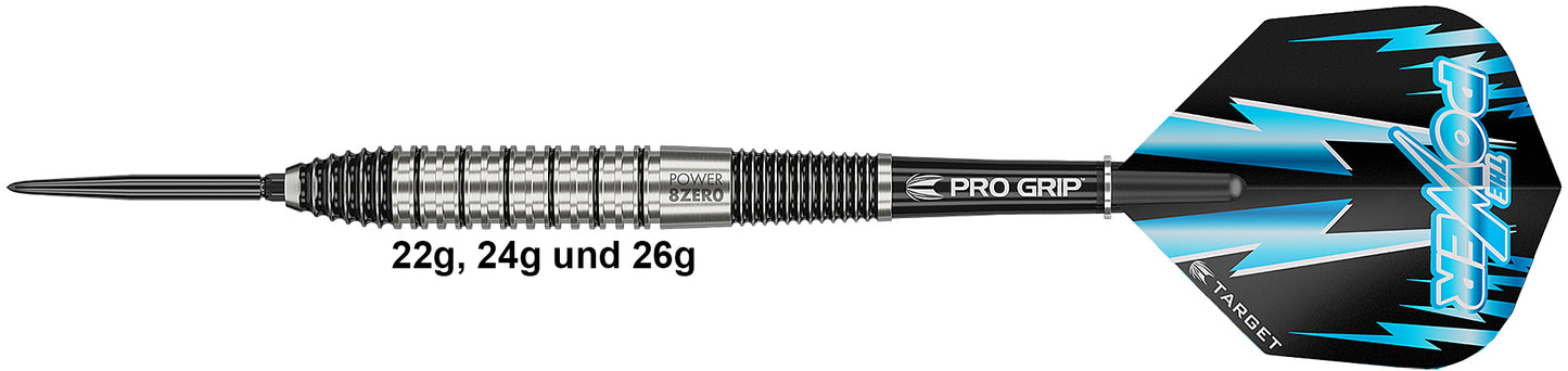 Target Steel-Dart Phil Taylor Power 8ZERO 2 Swiss Point 80% Tungsten in 22g, 24g, 26g