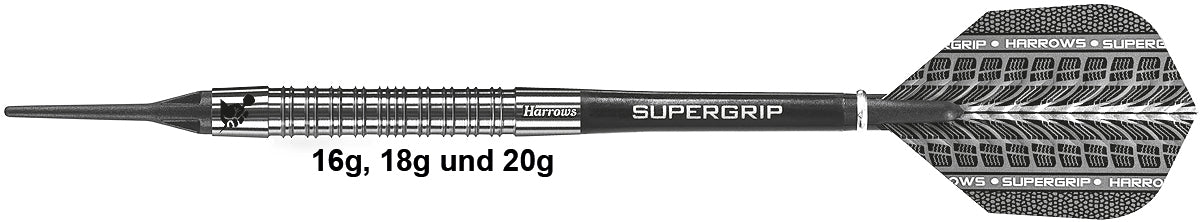 HARROWS Soft-Dart Super Grip 90% Tungsten in 16g, 18g, 20g