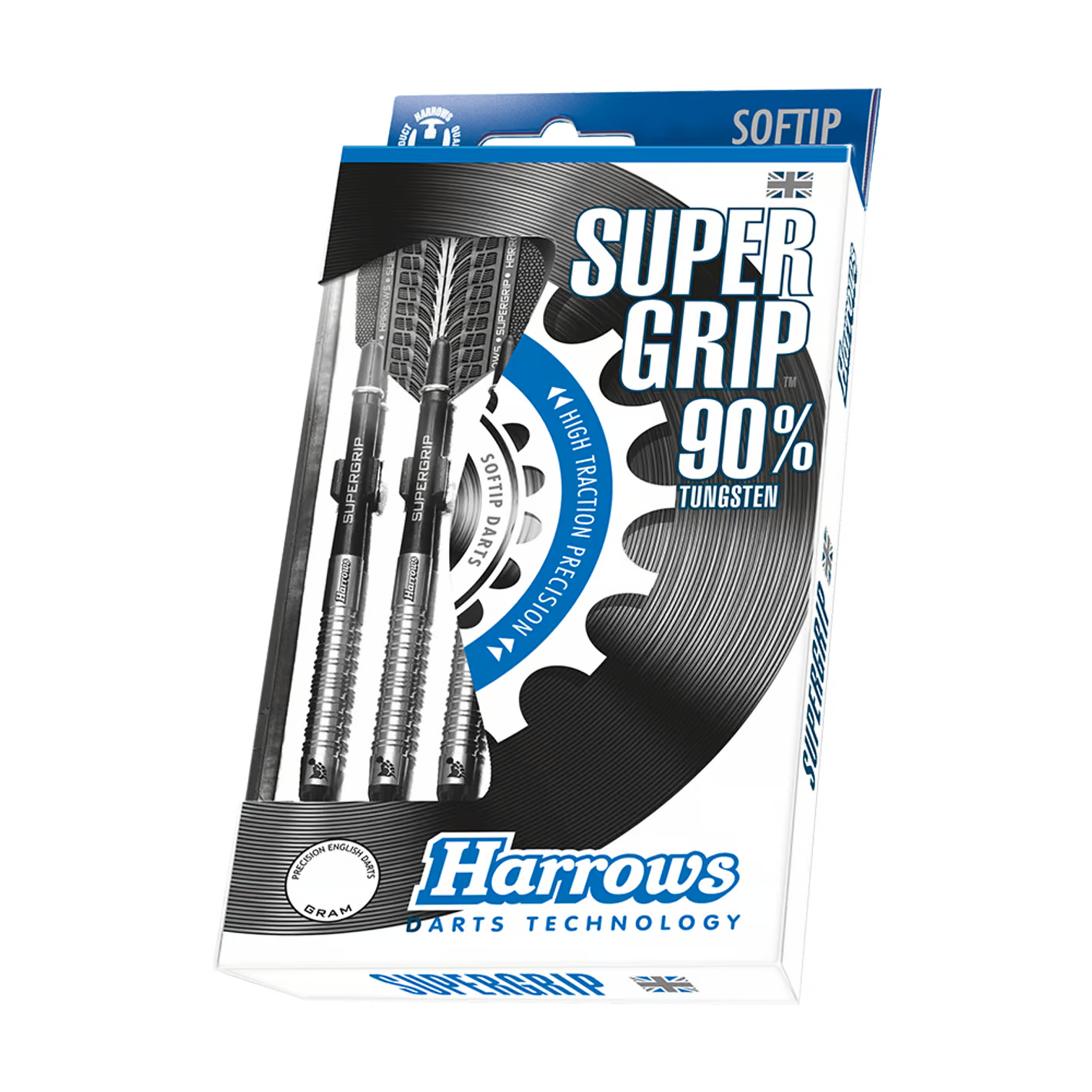 HARROWS Soft-Dart Super Grip 90% Tungsten in 16g, 18g, 20g