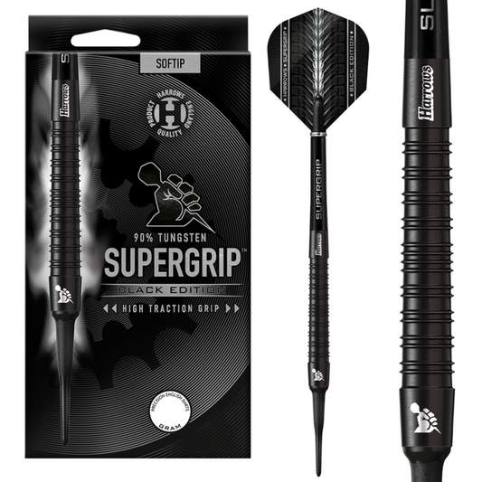 HARROWS Supergrip Black Edition 90% Softdarts 18g