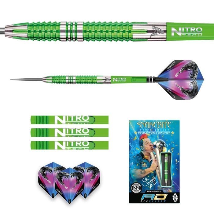 Reddragon Steel-Dart Peter Wright Snakebite Mamba 2 90% Tungsten in 22g, 24g
