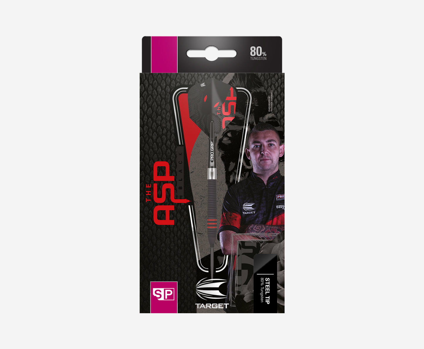 Target Nathan Aspinall 80% Black SP Steeldart 22g, 24g