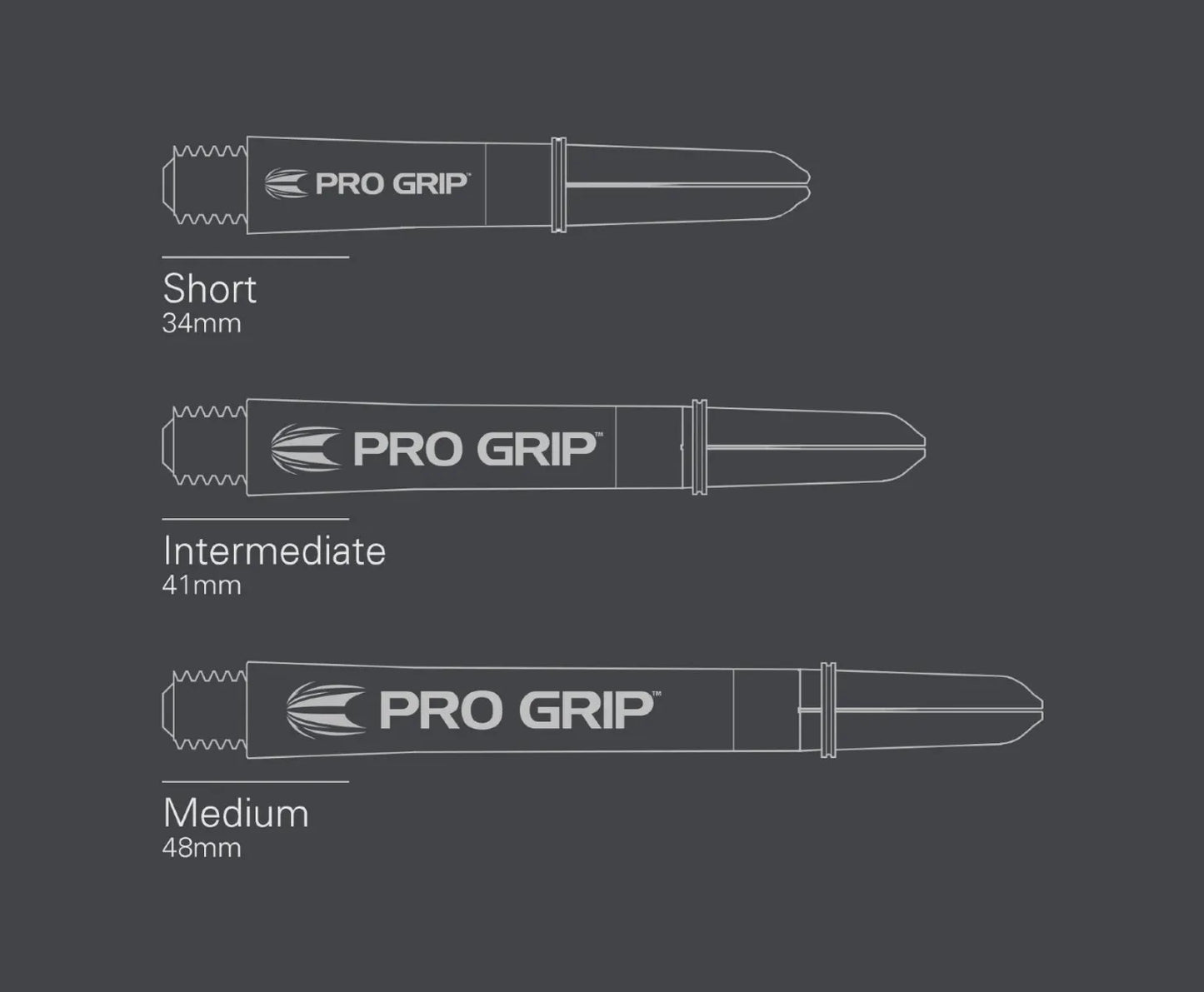Target Shafts PRO GRIP 3 Sets INK Black Medium