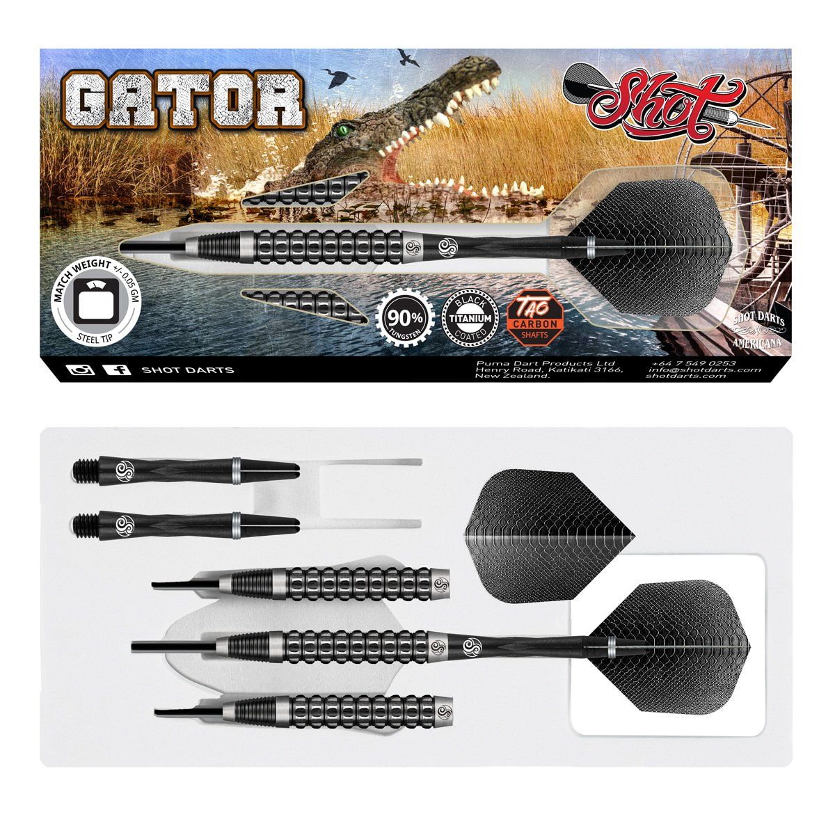 Shot Steel-Dart Americana Gator 90% in 25g