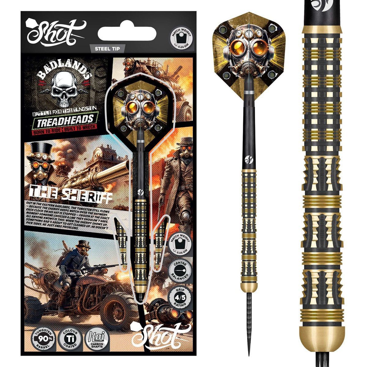 Shot Steel-Dart Badlands The Sheriff 90% Tungsten 23g, 24g, 25g