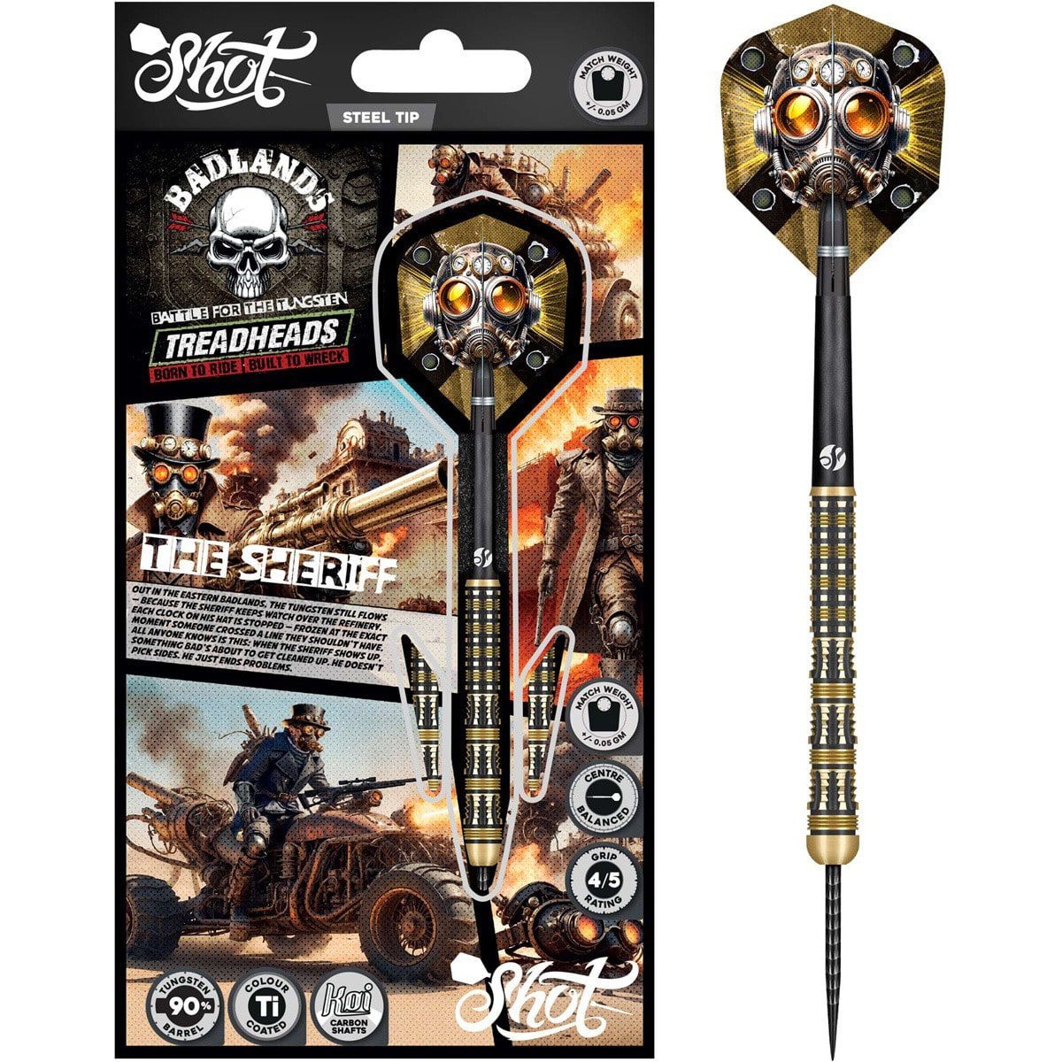 Shot Steel-Dart Badlands The Sheriff 90% Tungsten 23g, 24g, 25g