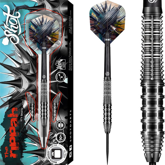 Shot Steel-Dart Gnarly Rippah 90%Tungsten in 22g, 23g, 24g, 26g
