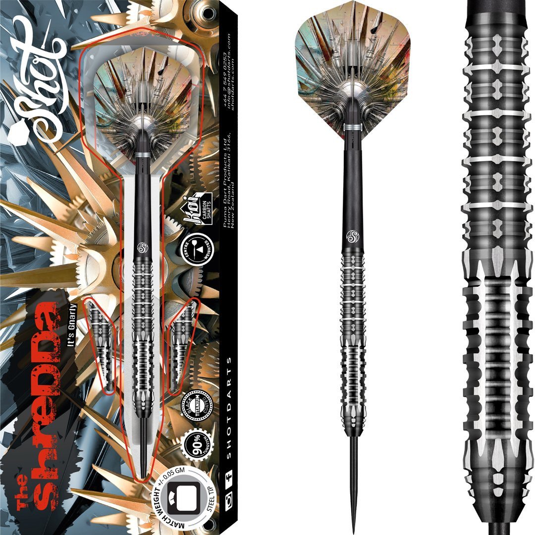 Shot Steel-Dart Gnarly Shredda 90% Tungsten in 23g, 24g, 26g, 28g, 30g
