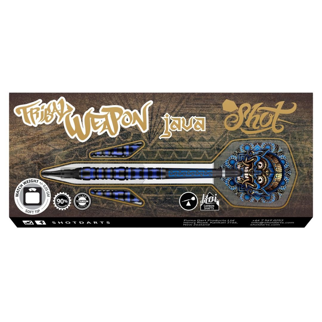 Shot Soft-Dart Tribal Weapon Java 90% Tungsten in 18g, 20g