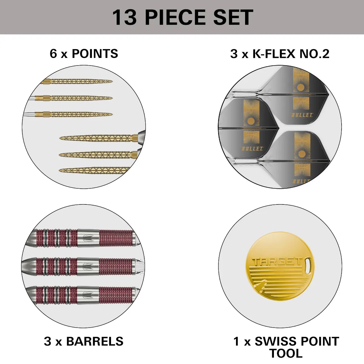 Target Stephen Bunting 95K Swiss Point Steeldarts 18g, 22g, 23g