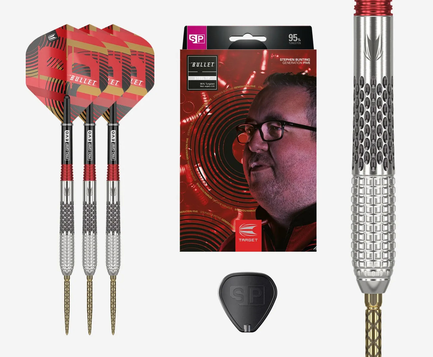 Traget Stephen Bunting Gen 5 Swiss 95% Steeldarts 18g, 22g, 23g, 25g