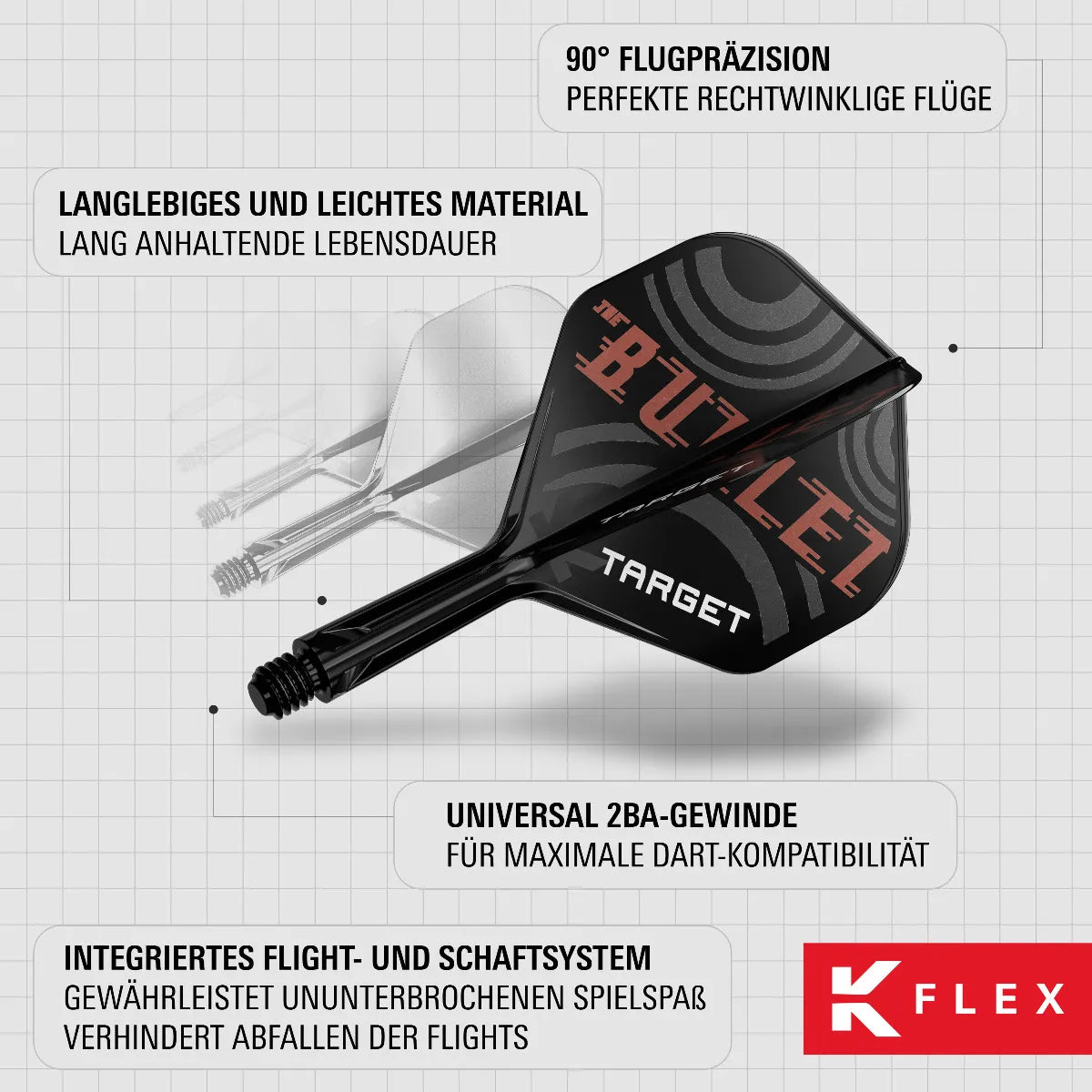 Target K-Flex Flight/Shaft-System Stephen Bunting No2 Short, Intermediate, Medium (Abverkauf!)