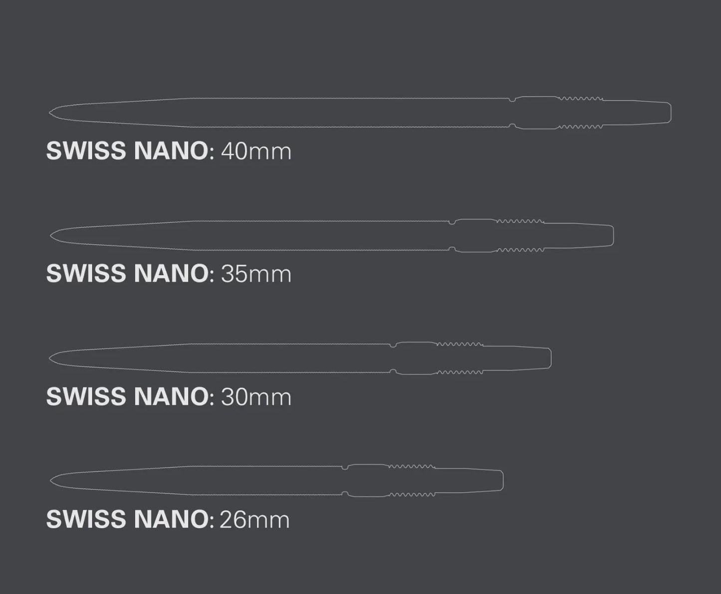 Target Spitzen/Points Swiss Nano Grip Black, Gold, Silver