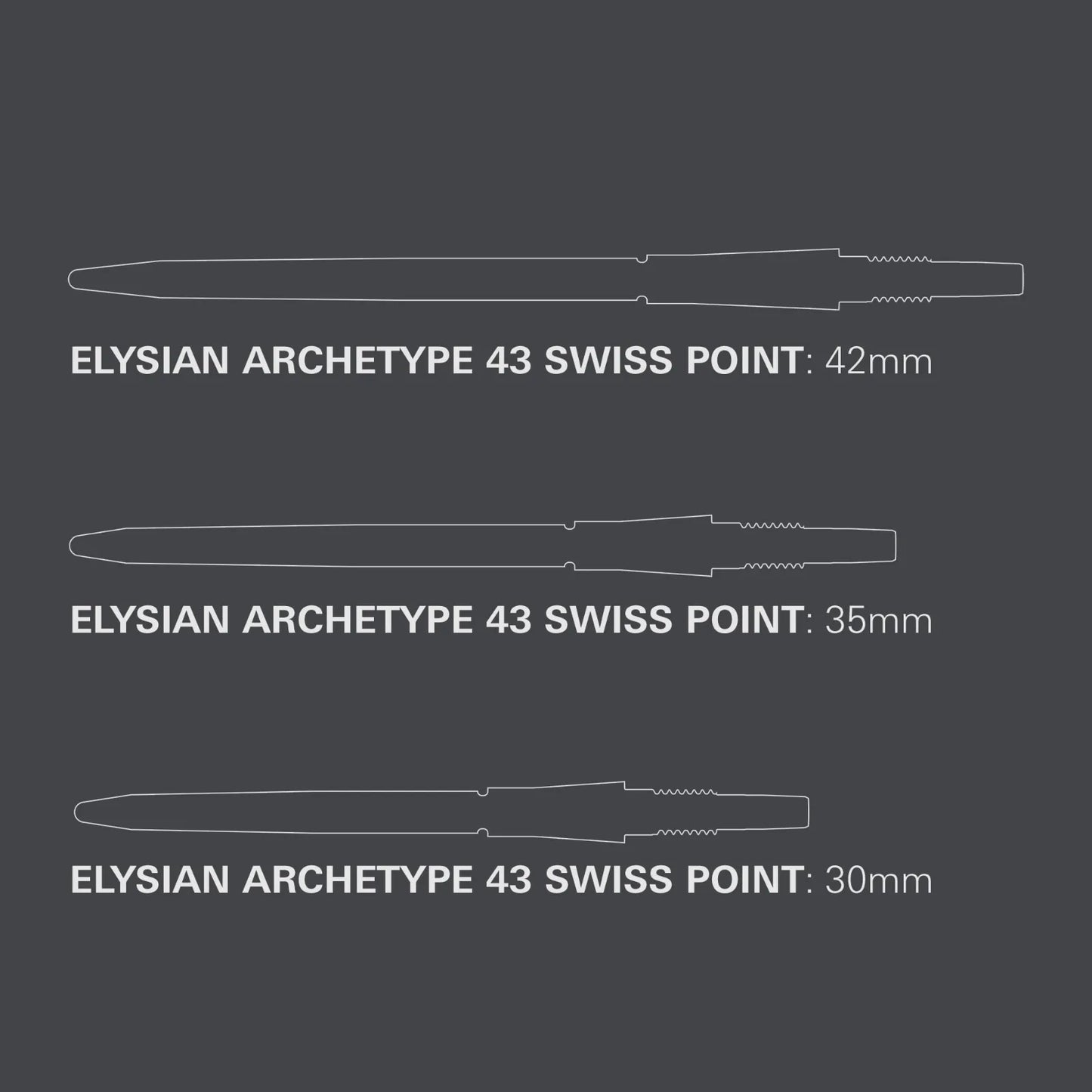 Target Spitzen/Swiss Point Elysian Archetype 43 - 30mm, 35mm, 42mm - in Silber/Silver (2026)