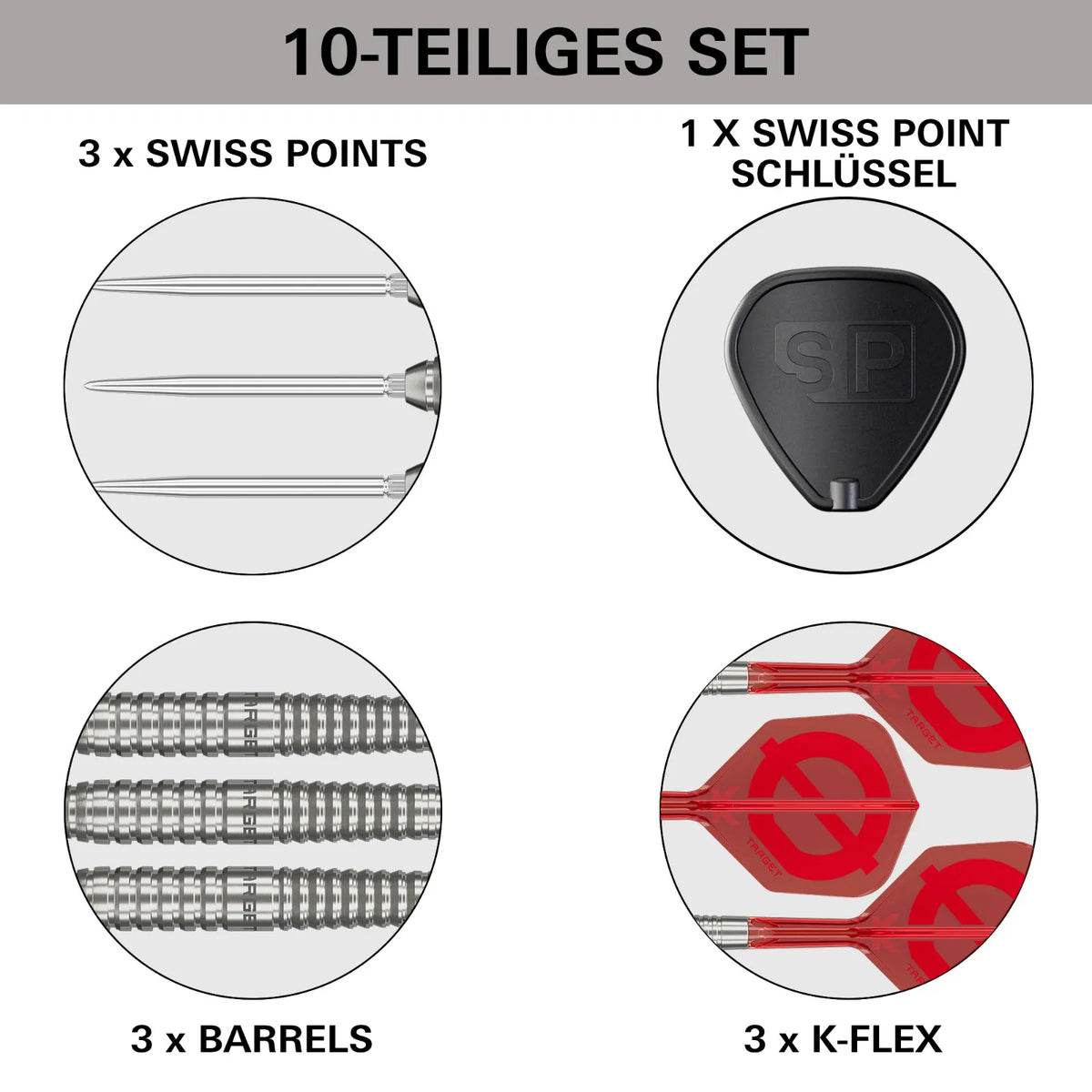 Target Steel-Dart GROUP Ø 50% Tungsten SP Model 01 in 22g, 23g, 24g (2026)