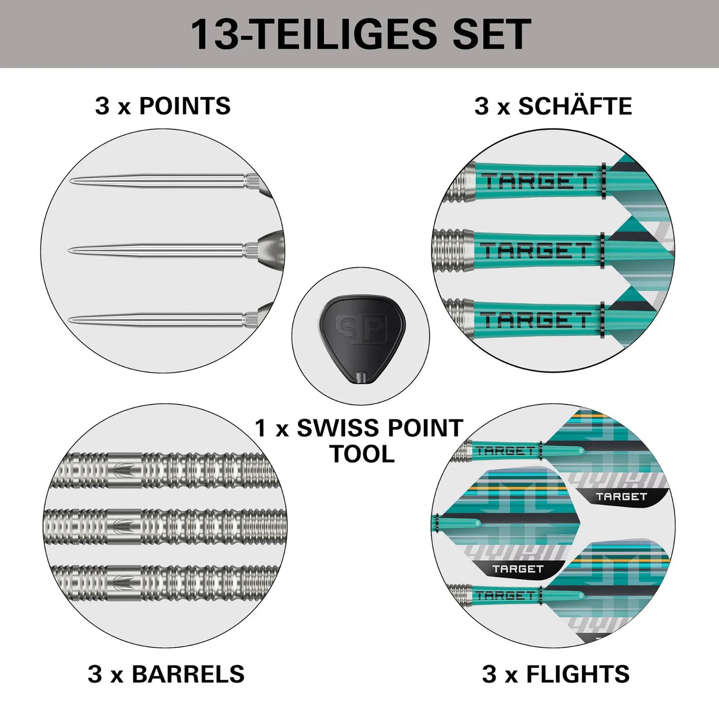 Target Hydro 01 Swiss Point Steeldarts 22g, 23g, 24g
