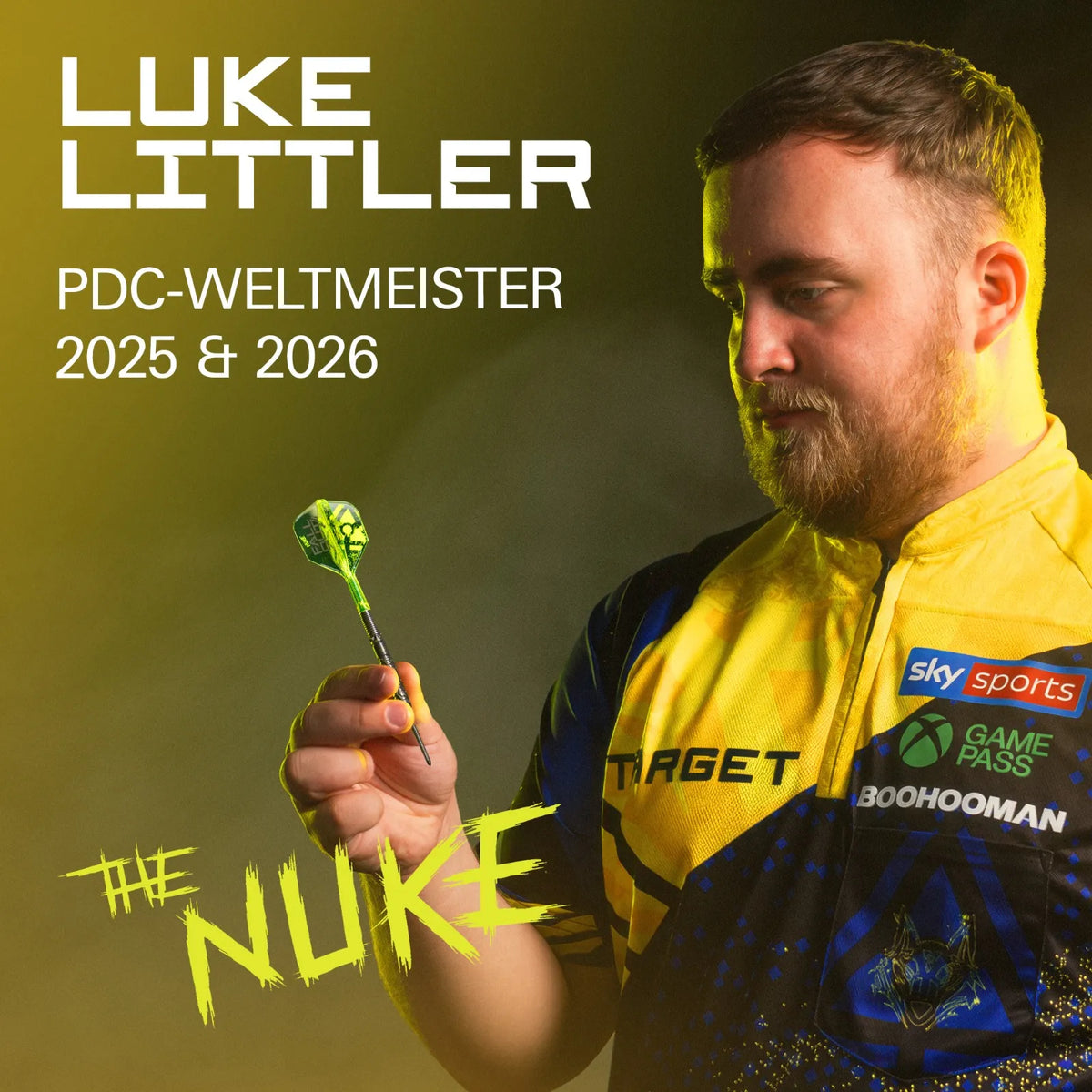 Target Steel-Dart Luke Littler Nuke Fallout 90% Tungsten SP in 22g, 23g, 24g (2026)