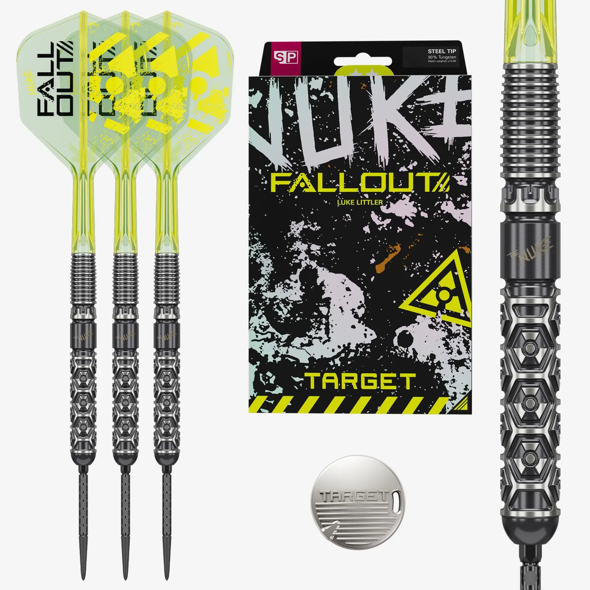 Target Steel-Dart Luke Littler Nuke Fallout 90% Tungsten SP in 22g, 23g, 24g (2026)