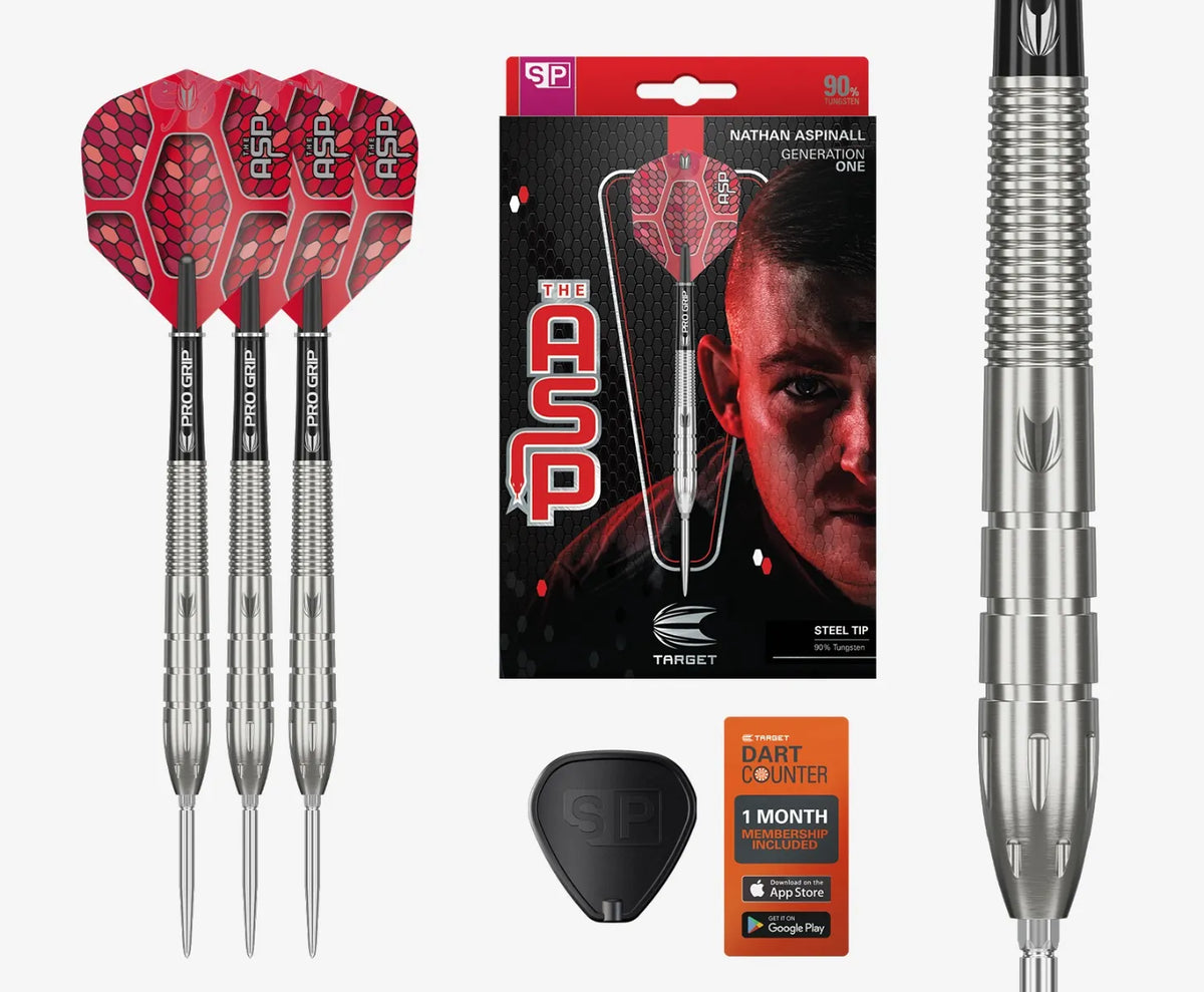 Target Steel-Dart Nathan Aspinall G1 90% Tungsten in 22g, 24g, 26g