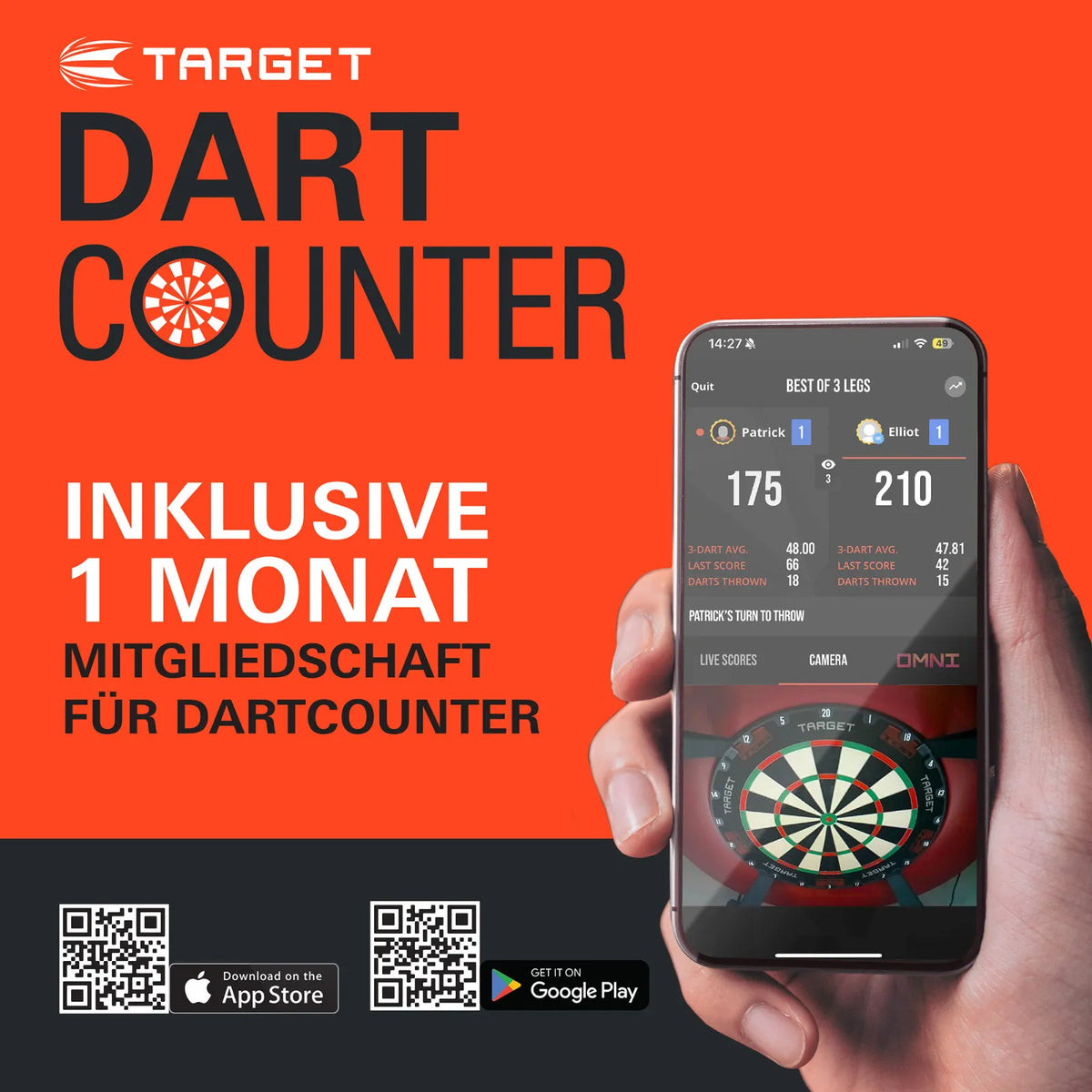Target Steel-Dart Redux Modell 1 (90% Tungsten) in 22g, 23g, 24g, 25g