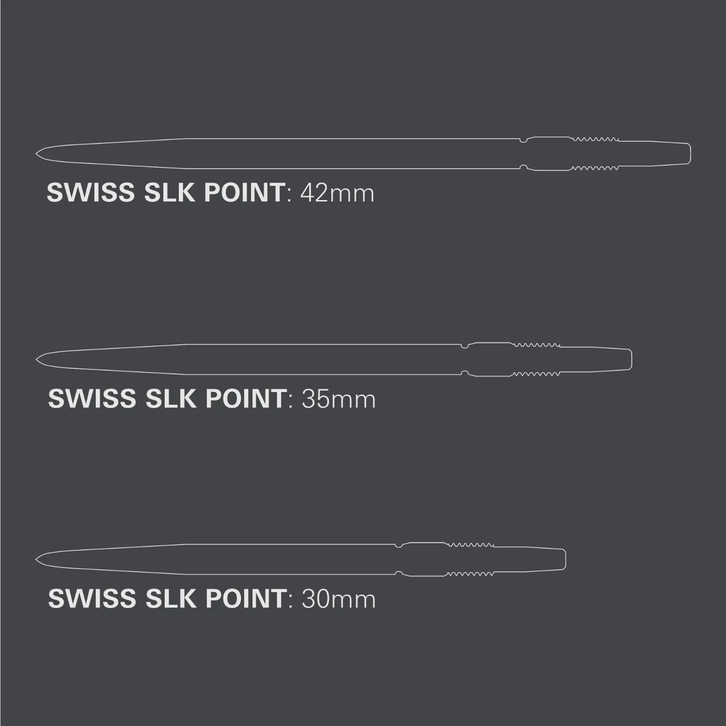 Target Spitzen/Points Swiss SLK Schwarz, Gold, Silber in 30mm, 35mm, 42mm