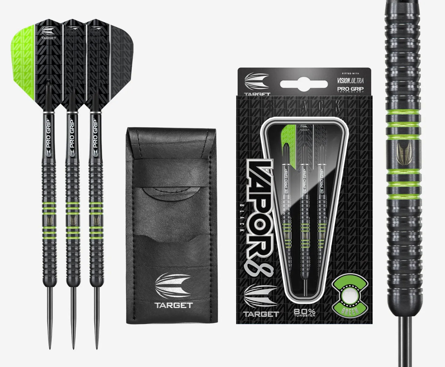 Target Steel-Dart Vapor8 Black - Green in 21g und 23g (2018)