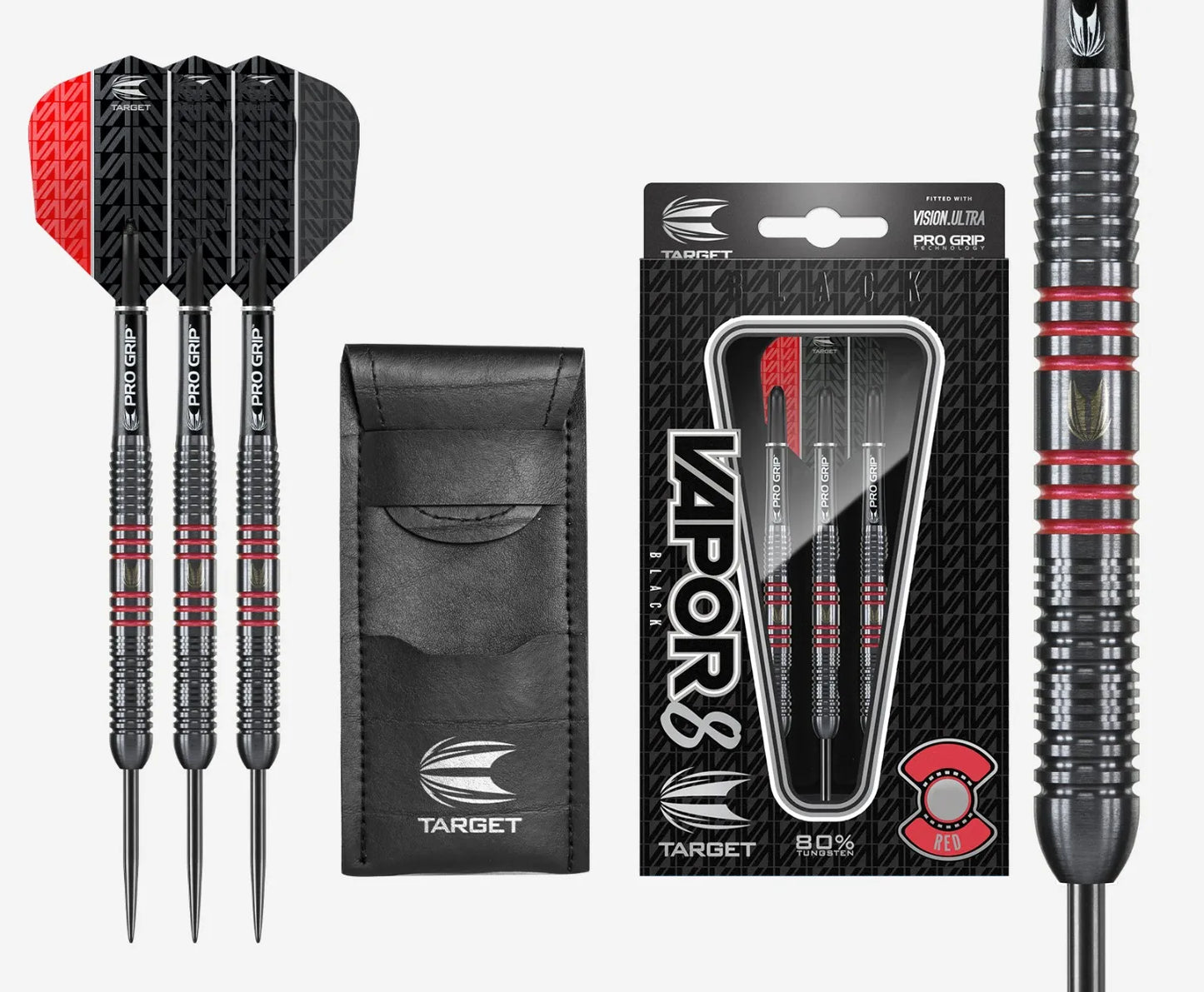 Target Steel-Dart Vapor8 Black - Red in 23g und 25g (2018)