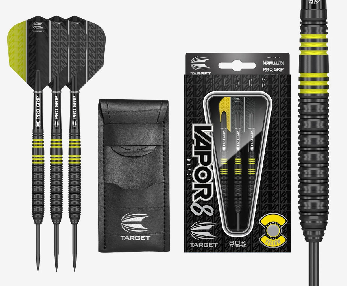 Target Steel-Dart Vapor8 Black - Yellow in 22g und 24g (2018)