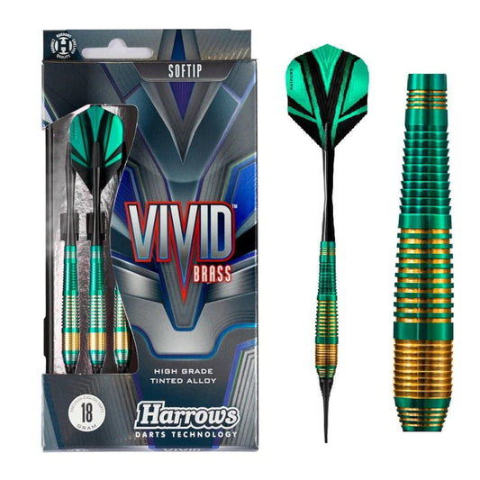 Harrows Vivid Brass Softdart Green 18g