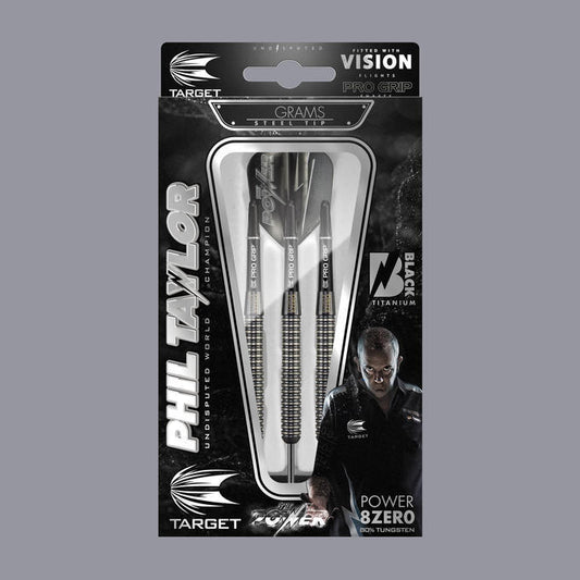Target Power 8Zero Black Titanium Steeldarts 23g