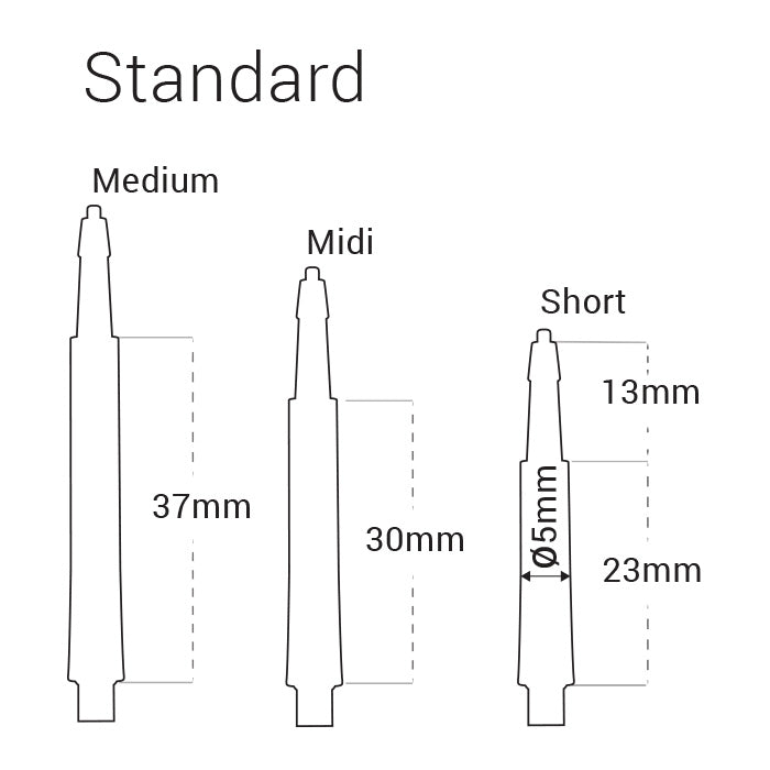 HARROWS Clic Shafts Aqua Midi 30mm