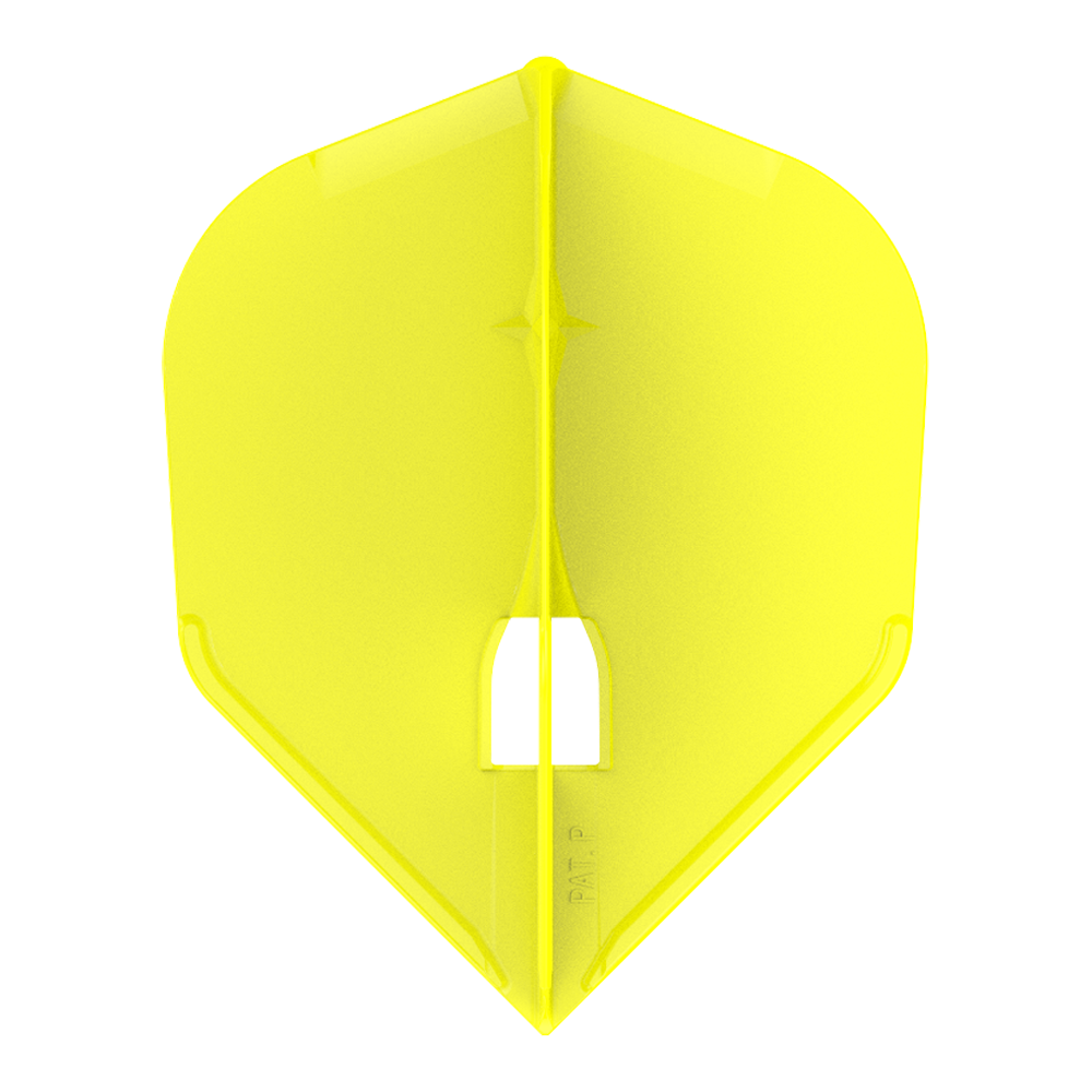 L-style Flight Shape L3Solid Yellow Flight with Champagne Ring hole
