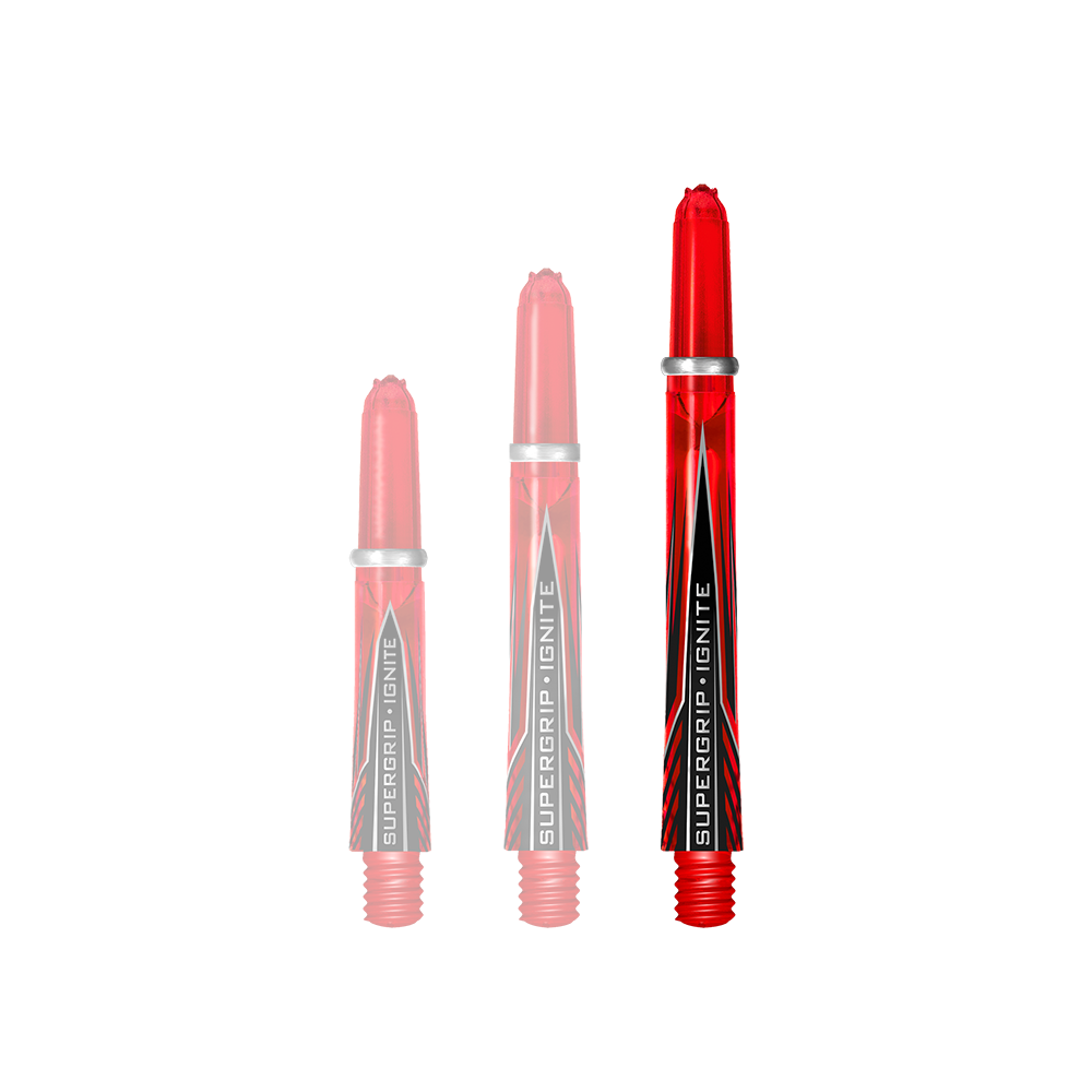 Harrows Shafts Supergrip Ignite Red Medium
