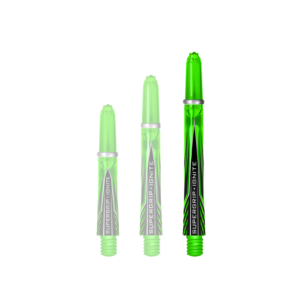 Harrows Shafts Supergrip Ignite Green Medium