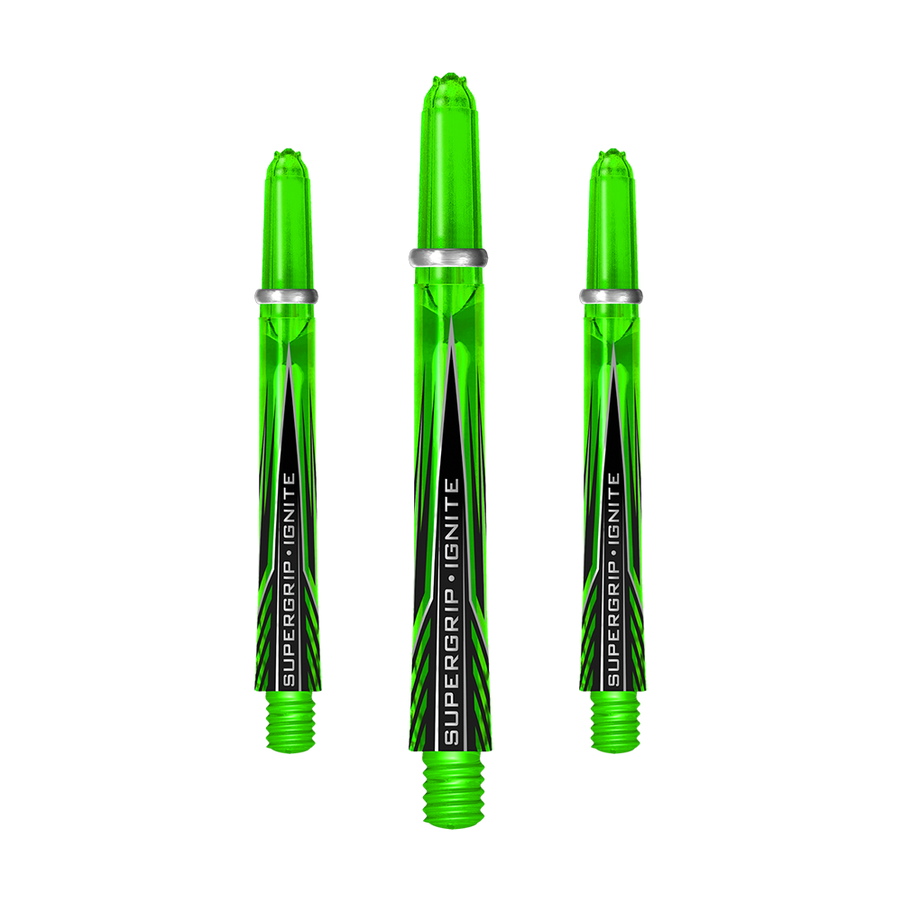 Harrows Shafts Supergrip Ignite Green Medium